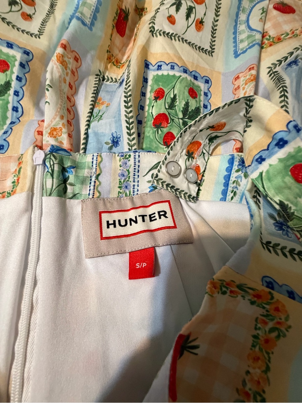 Nordstrom rack Hunter dress flower stamp print pleated mini dress - Picture 6 of 7